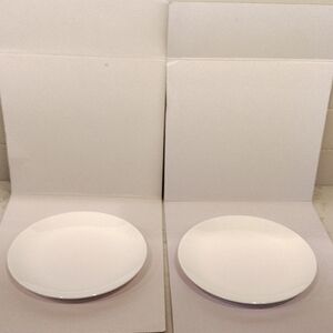 Small Dinner Salad Plates Hotel Collection White Bone China - Set of 2